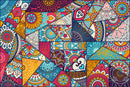 Multi Pattern Indian Art Self Adhesive Sticker For Refrigerator