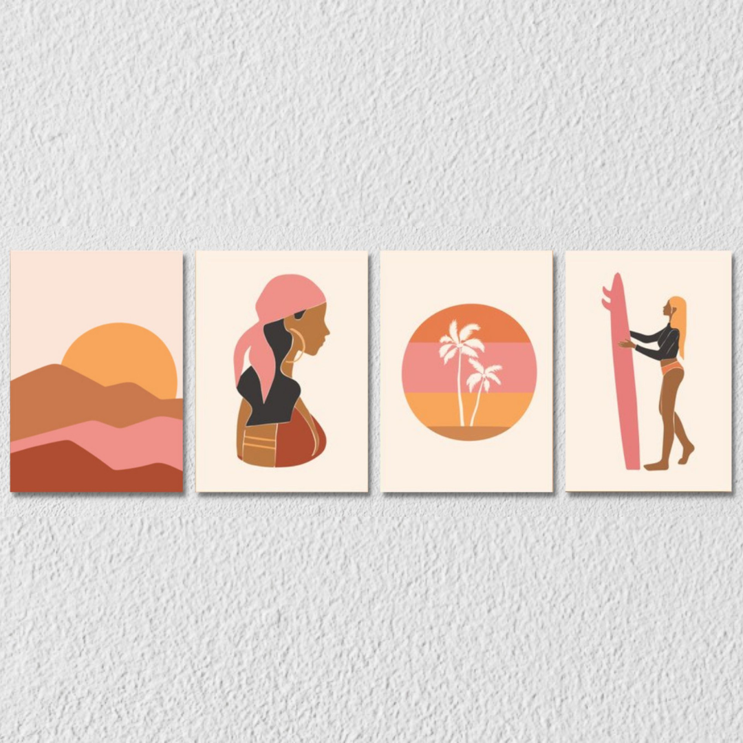 Beach Inspired Wall Art 14, Set Of 4