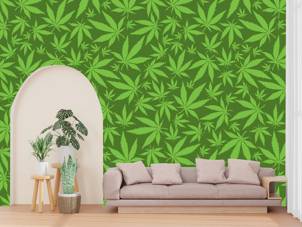 Leaf Pattern Customized Wallpaper