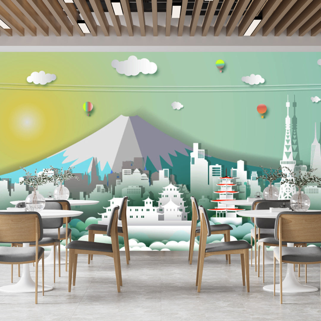 Mountain City Wallpaper