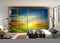 Colourful Sunset Painting Self Adhesive Sticker For Wardrobe