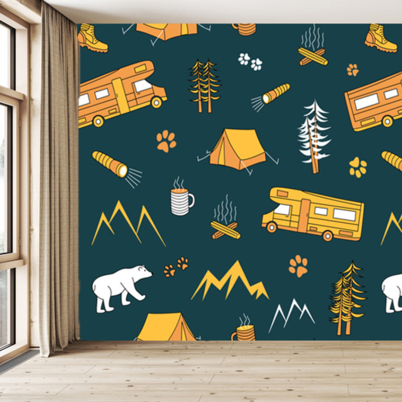 Bus Camping Wallpaper