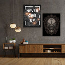 Never Give Up Skeleton Art, Set Of 2