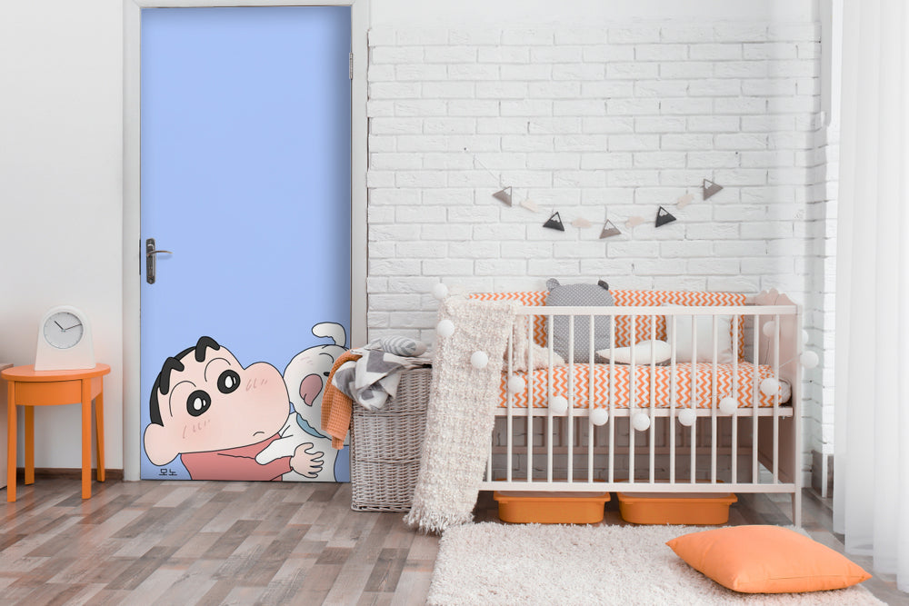 Shinchan Self Adhesive Sticker For Door