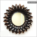 White and Gold metal mirror