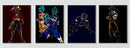 Goku Anime Art, Set Of 4