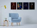 Goku Anime Art, Set Of 4