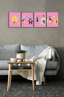 Funny Office Graffiti Wall Art, Set Of 4