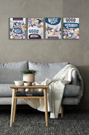 Abstract Music Art, Set Of 4