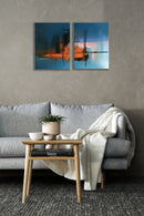 Water Colour Aeroplane, Set Of 2