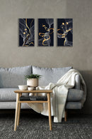 Golden Pattern Art, Set Of 3