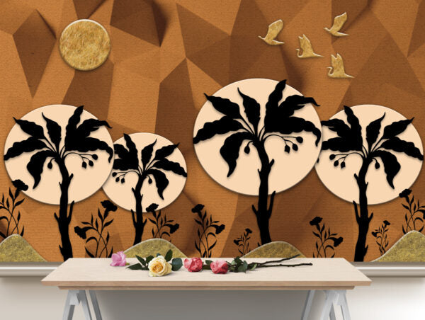 Palm Tree In Dessert Wallpaper