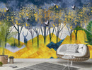 Forest Look Drawing Wallpaper
