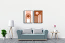 Minimal Geometric Scandinavian Art, Set Of 2