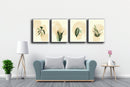 Green Leaves Wall Art, Set Of 4