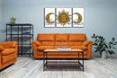Sun And Moon Wall Art, Set Of 3