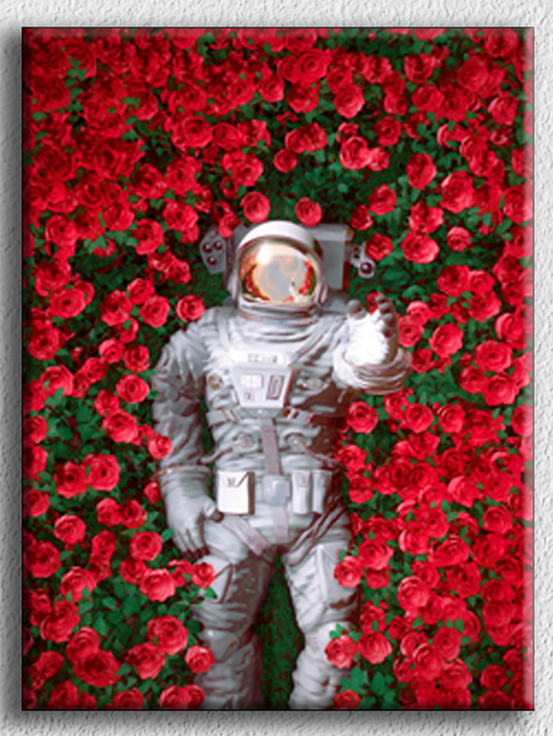 Astronaut And Roses Art