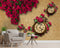 Red Roses Wall Clock Customised Wallpaper for wall