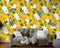 White Roses With Yellow Background wallpaper for wall