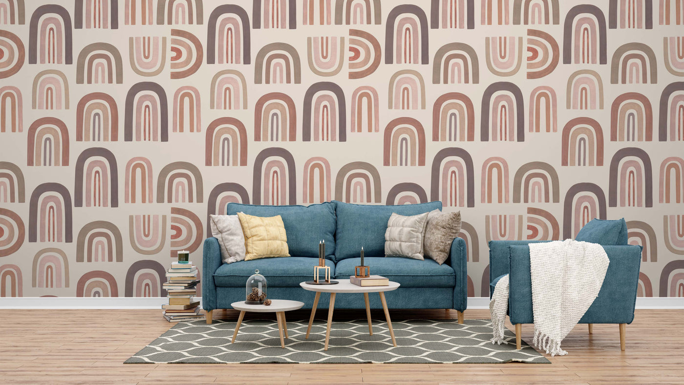 Abstract Pattern Rainbow Wallpaper