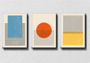Geometric Colors Art, Set Of 3