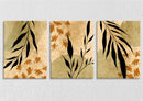 Modern Leaf impression WalL Art, Set Of 3