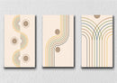 Beige Lines Art, Set Of 3
