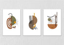 Brown Pastel, Set Of 3