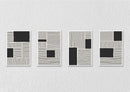Square And Rectangle Black Lines Art, Set Of 4