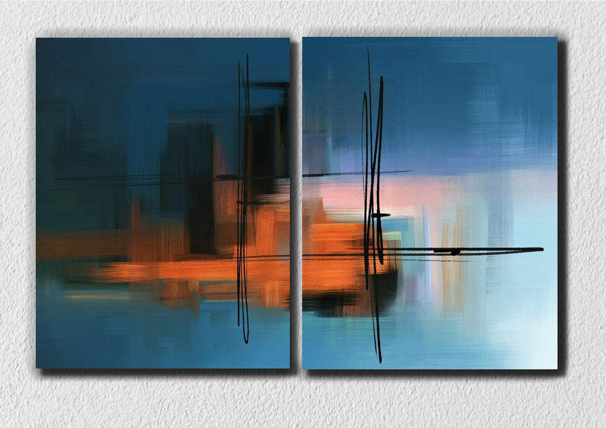 Water Colour Aeroplane, Set Of 2