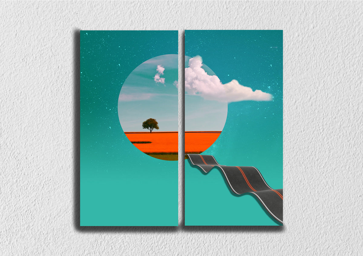 Imaginary Road Painting, Set Of 2