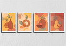 Colour Block Vases Boho Wall Art, Set Of 4