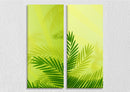 Shades Of Green Palm Leaf Wall Art, Set Of 2