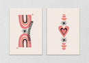 Pastel Heart, Set Of 2