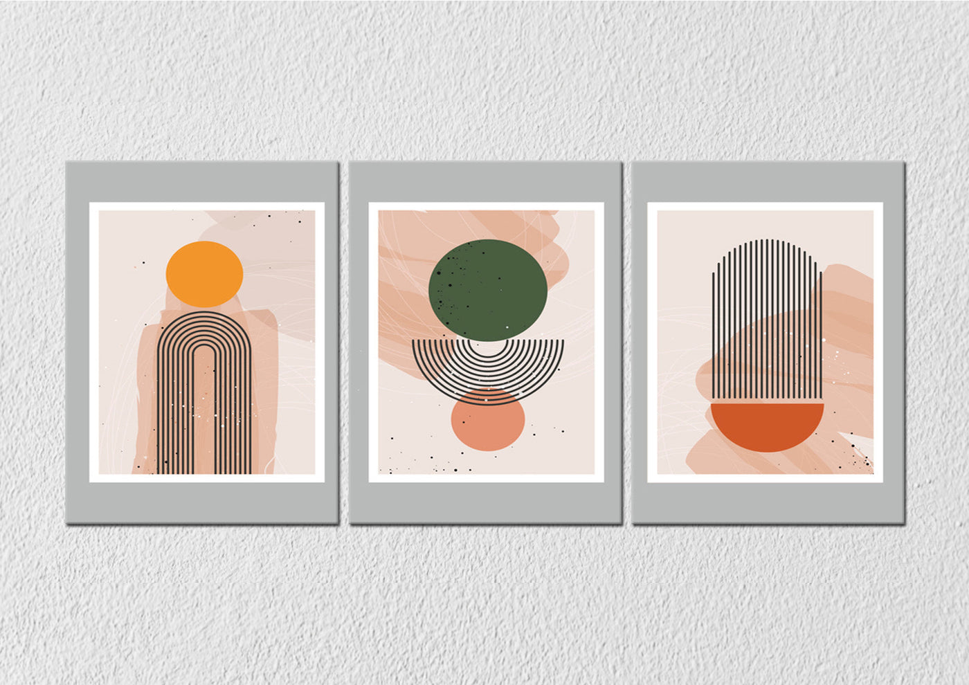 Pink Boho Art Print, Set Of 3
