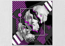 Plaster Human Face Sculpture Art