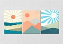 Contemporary Sun Art, Set Of 3