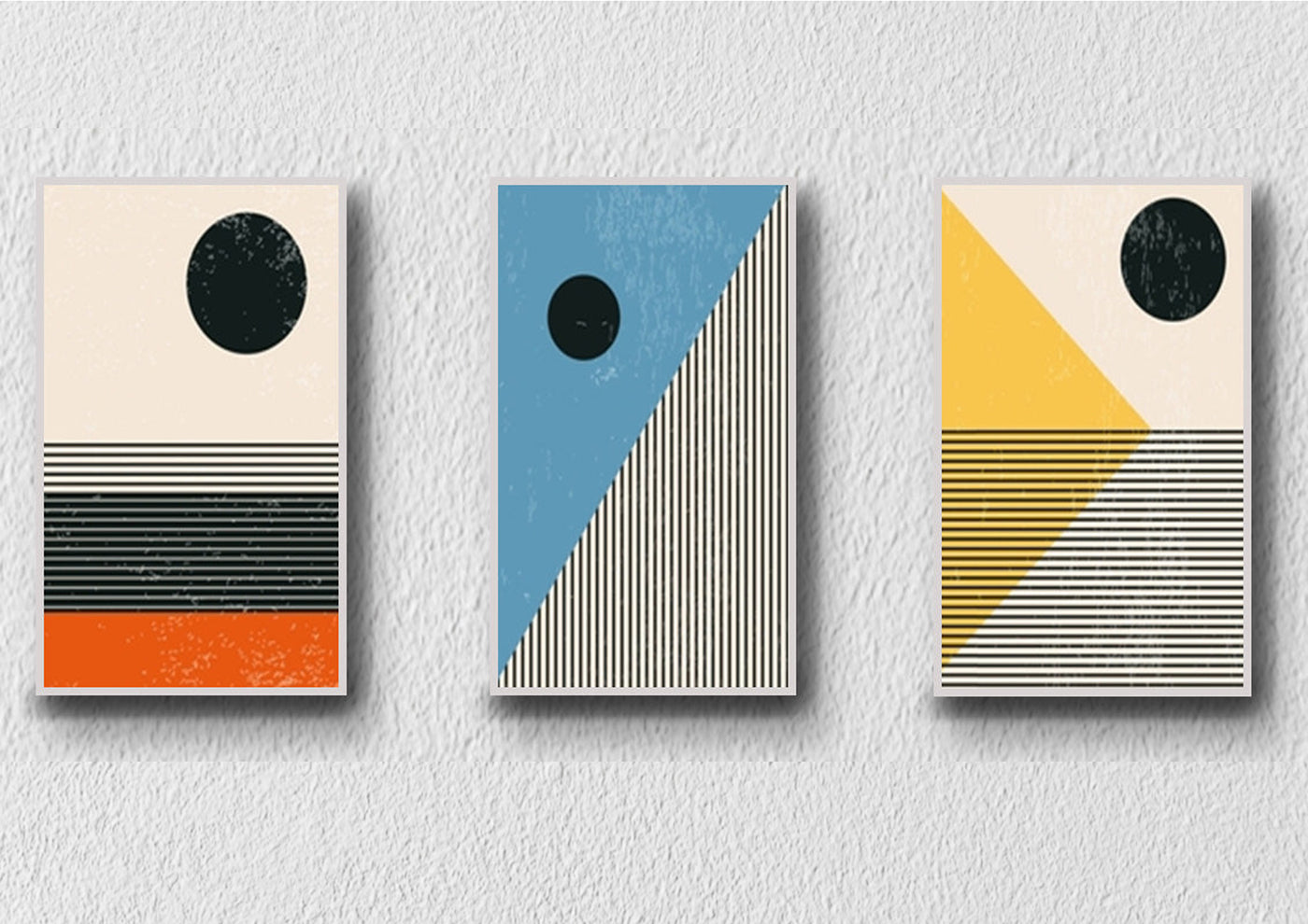 Bauhaus Art, Set Of 3