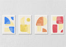 Colourful Concentric Design Wall Art, Set Of 4