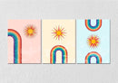 Rainbow Sun Art, Set Of 3