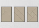 Geometric Lines Illusion Wall Art, Set Of 3