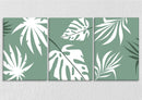White And Green Foliage Wall Art, Set Of 3