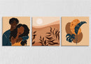 Couple, Landscape And Leaf Wall Art, Set Of 3