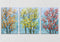 Multicolour Tree Wall Art, Set Of 3