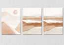 Mountains And Sun Art, Set Of 3