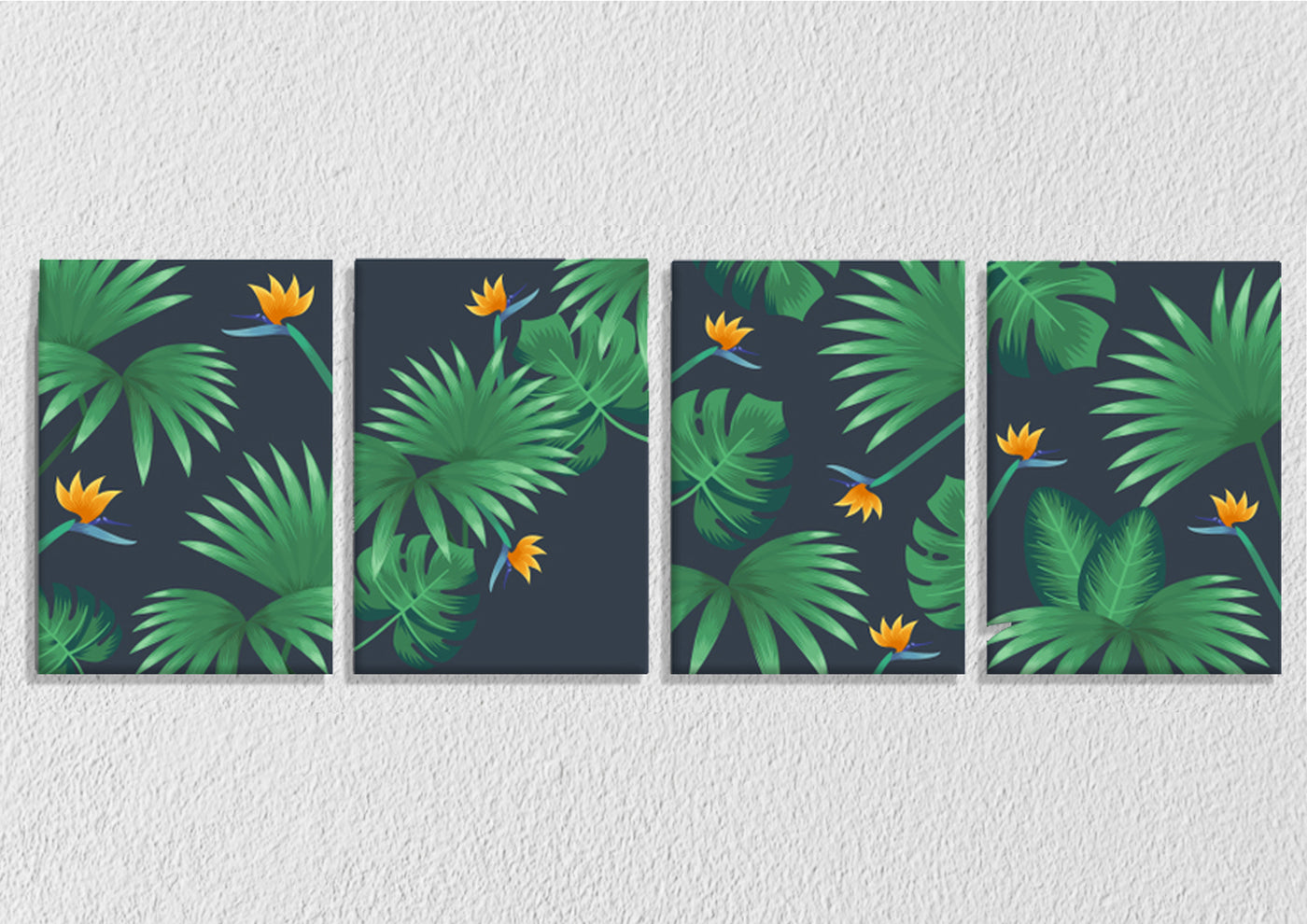 Flora And Leaf Garden Wall Art, Set Of 4