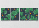 Flora And Leaf Garden Wall Art, Set Of 4