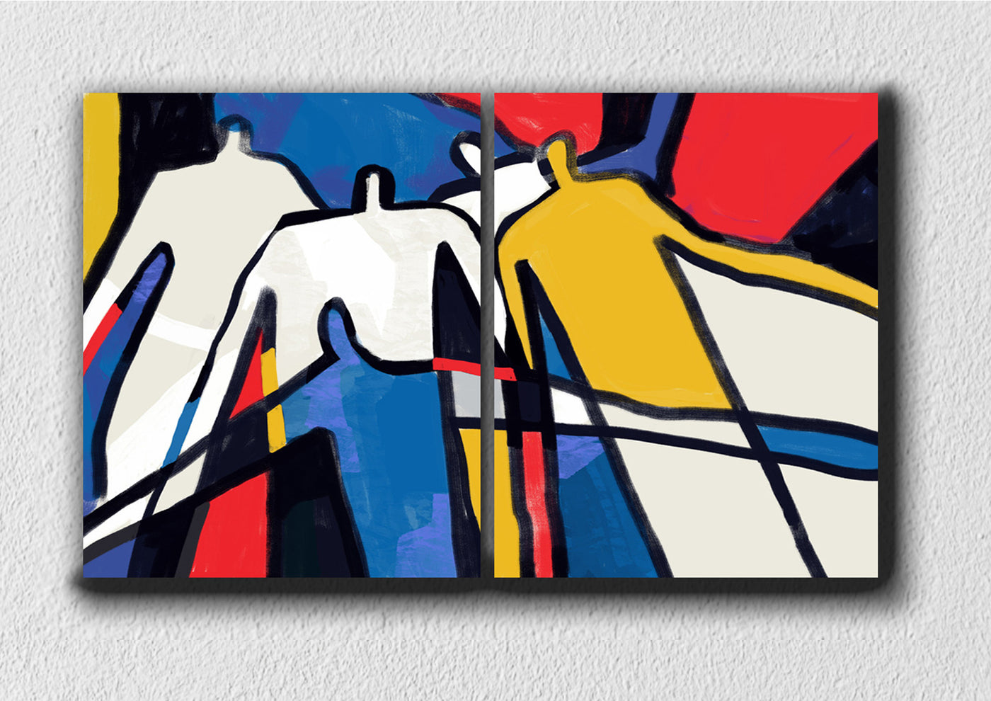 Abstract Section Art, Set Of 2