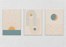 Blue Yellow Canvas Art, Set Of 3