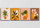 Aesthetic Plants And Planters Wall Art, Set Of 4